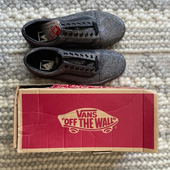 NEW Vans Rainbow Glitter Old Skool Black NWT FREE SHIPPING - Picture 7 of 9